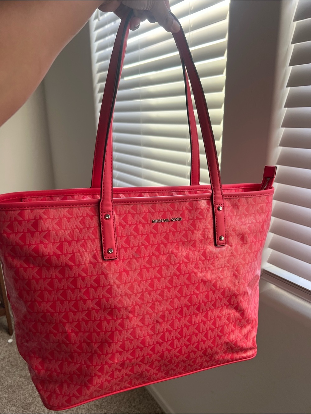 Michael Kors Hot Pink MK Logo Tote